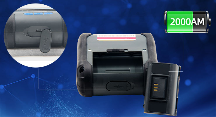 Power Adapter DC9V/1A Handheld Thermal Printer M80 0.96inch OLED Display Customizable