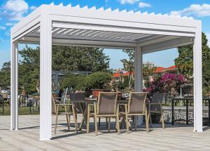 China UV Resistant Modern Aluminum Louvered Pergola Versatile Outdoor Structure wholesale