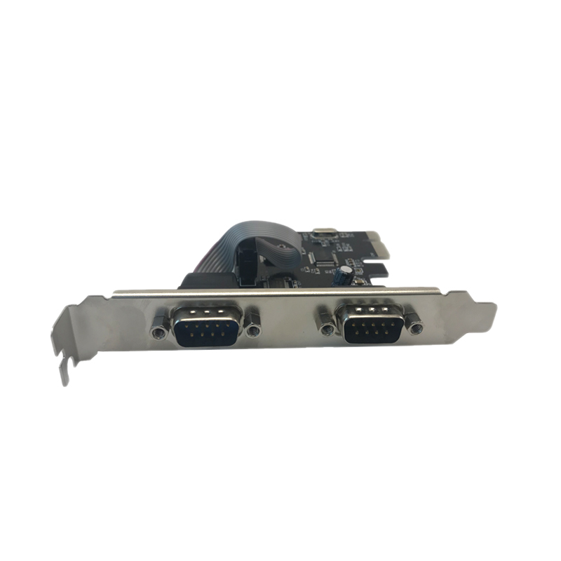 The PCIe to dual RS232 DB9 port Serial card with chip AX99100b