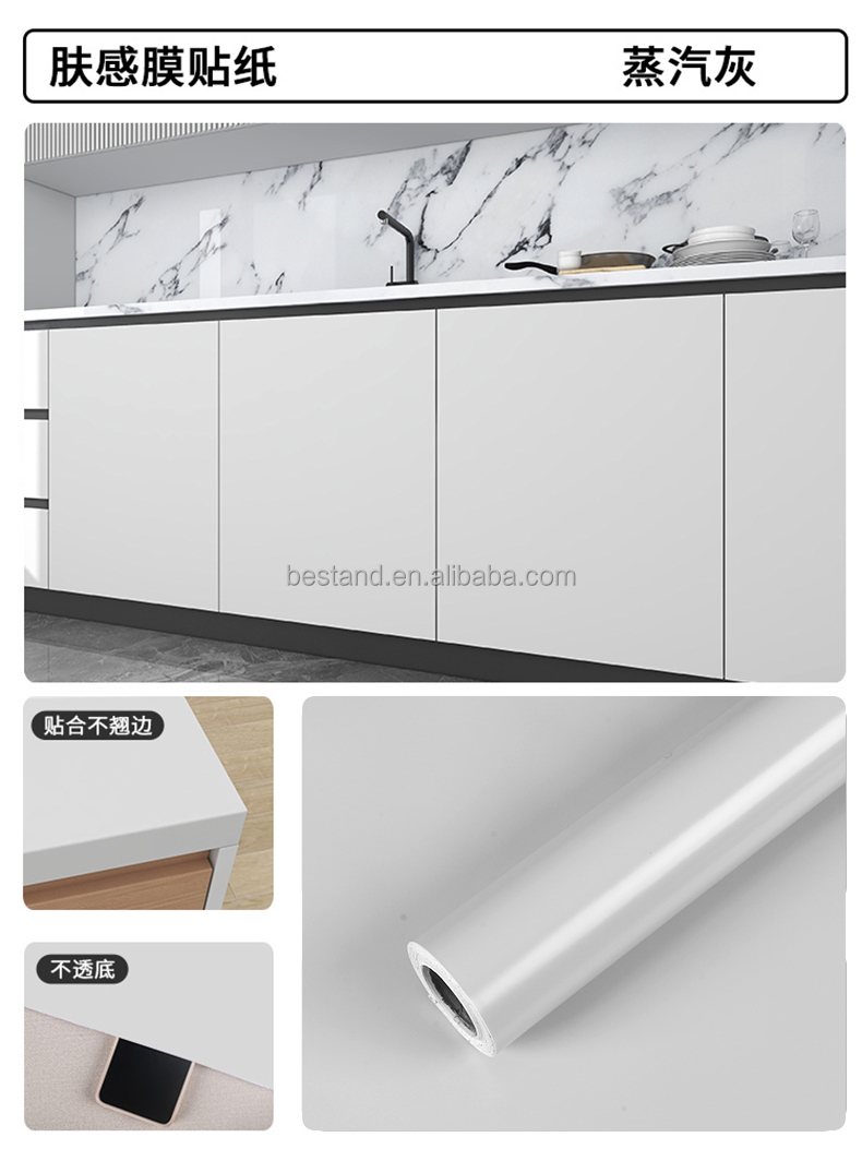 Green Self Adhesive Matt Foil Film Kitchen Cabinet Wallpaper Sticker Peel Off