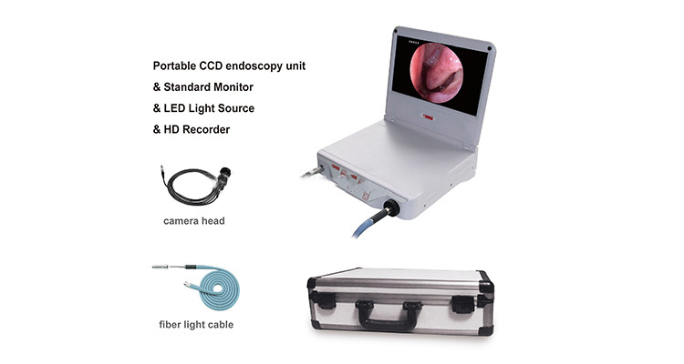 standard monitor led light source CCD portable endoscope camera unit
