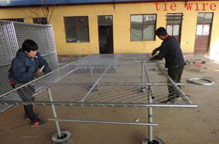 PVC Coated 100x100mm Portable Chain Link Fence 12ft Temporary Site Fence