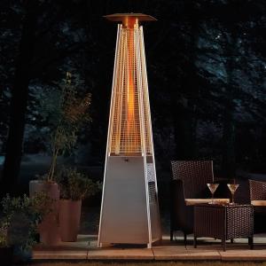 China Outdoor 2270mmH stainless steel silver glass tube flame patio heater wholesale