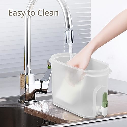 3.9L Cold Kettle with Faucet Large Capacity Double Filtration Space Save Drink Dispenser Water Jug Cold Water Pitcher