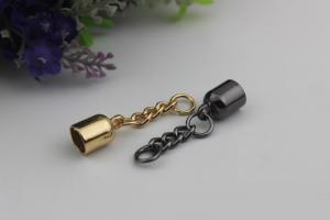 China Customized Metal 9MM Mini Zinc Alloy Gold &amp; Gunmetal Color Tassel Caps in Gold for bag wholesale