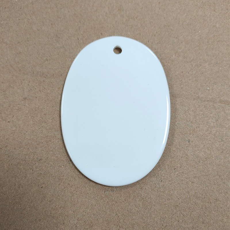 3'' Sublimation Ceramic Blanks Christmas Ceramic Pendant For Sublimation Printing