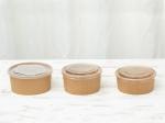 Salad paper bowls , 750ml kraft paper bowls With Lids