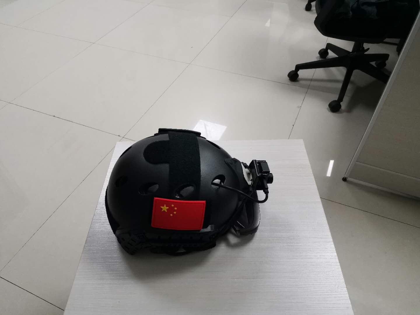 Temperature Scanner Fever Detection AR Police Smart AI Helmet