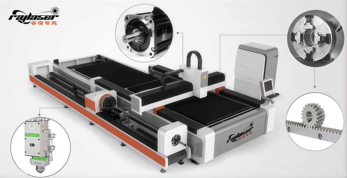 CNC Lazer Cutting Machine 3000W For Brass Iron Carbon Stainless steel tube laser cutting machine tube cutting laser machines