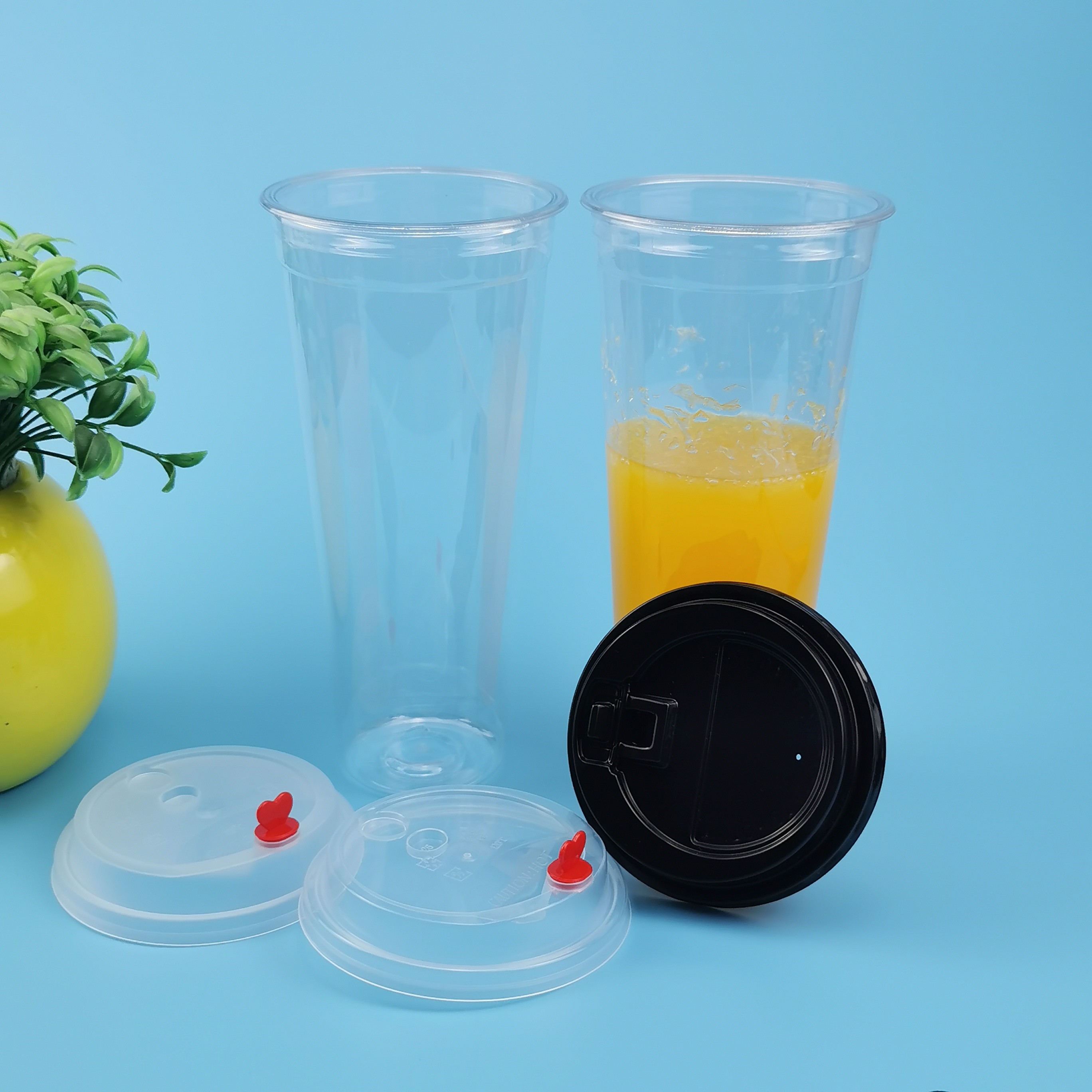 Molding Label 550ml To 700ml CIQ Straw Hole PP Plastic Cup