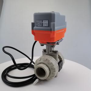 China 1.6MPa PPH UPVC Electric Actuated Ball Valve Wear Resistance mini motor valve wholesale