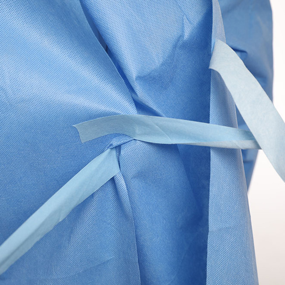 S M L XL XXL Sterile Surgical Gown Reinforced Long Sleeve Round Neck