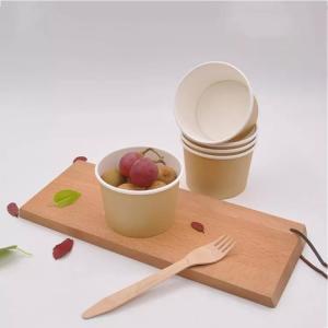 China 32oz Eco Friendly Disposable Kraft Paper Fruit Salad Food Paper Cups Paper Bowls wholesale