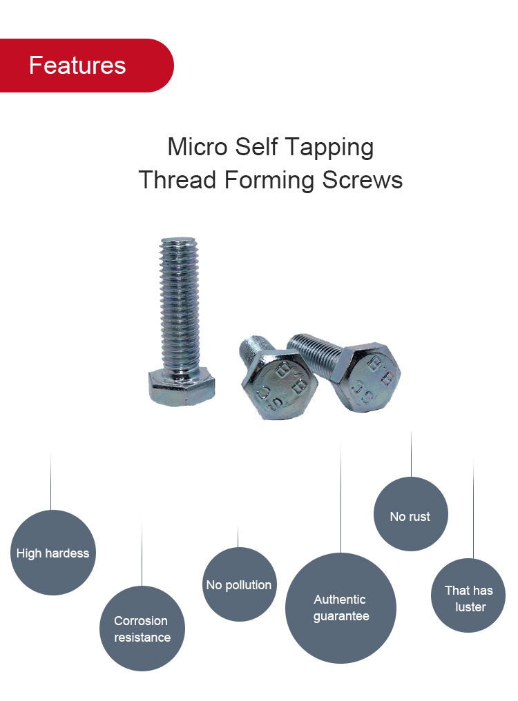M10 M12 Insert Screws Iron Hexagon Head Motorcycle Screw for INCH Measurement System