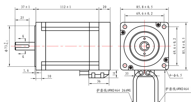 Nema 34 Closed Loop Stepper Motor 8.5Nm 6.0A With CE For Industrial Automation Equipment