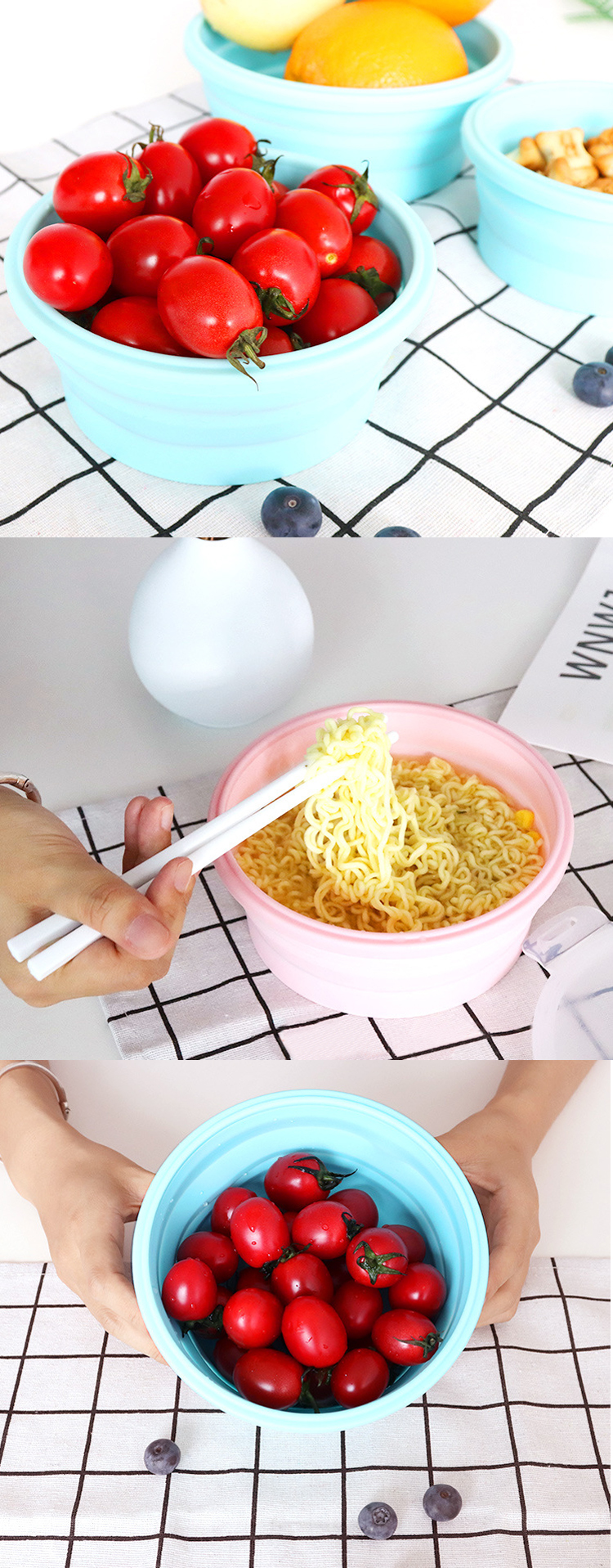 OEM ODM Supported Collapsible Silicone Food Storage Containers