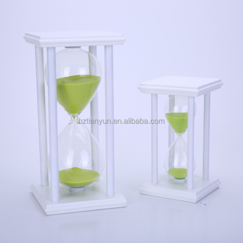 Traditional Wooden Hourglass Sand Clock 30 Minutes Size Customized