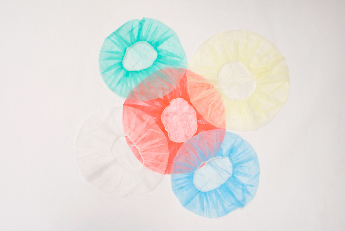 Single Elastic Breathable Round Non Woven Bouffant Cap