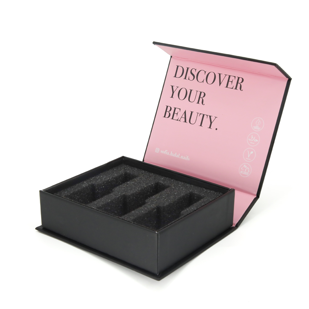 False Press On Nail Packaging Rigid Boxes Custom Logo Cardboard Speciality Paper