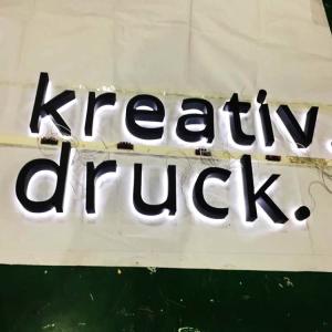 China Matte Metal Backlit Letter Sign 50000 Hours Lifetime wholesale