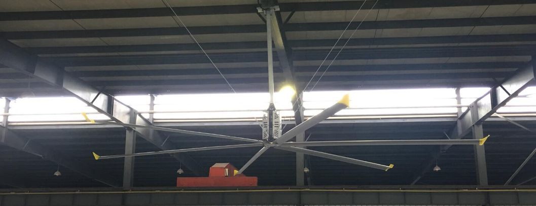 Best Selling Industrial Hvls Ceiling Fans with Gearbox Motor or Pmsm Motor Configured as Air Blower for Workshop Ventilation and Cooling