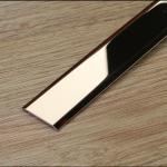 Gold Mirror Stainless Steel Trim Polishing Flat Metal Tile Trim For Furniture