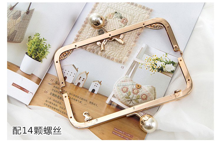 Zinc Alloy Bow Ornament Purse Clasp Frames 20.5*7.5cm