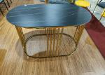 Elegant 130*70*75cm Stainless Steel Marble Dining Table