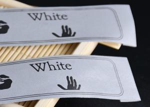 China Clothing Custom 3M Reflective Labels Printed With Black Ink Logo wholesale