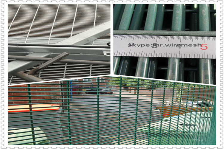 Anti Theft 358 Mesh Fencing Q235 Galvanized Steel Clearvu Security Fence