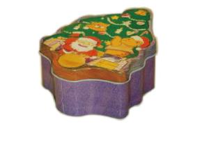 China Tree Shaped Gift Tin Can Food Grade Material , Tin Christmas Ornaments wholesale