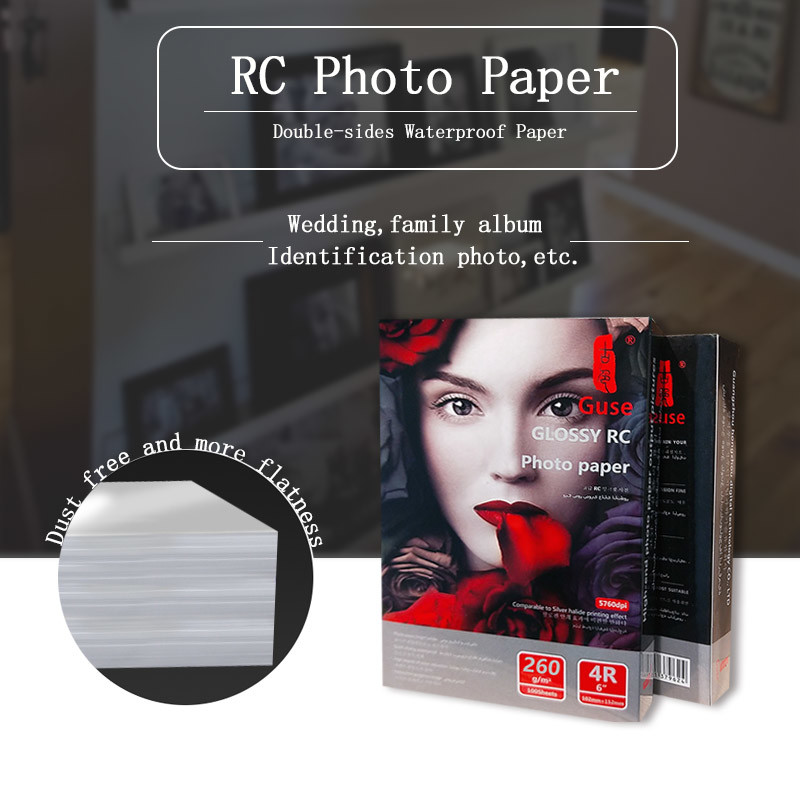 Inkjet RC Satin Resin Coated Photo Paper 4R 260gsm Natural White