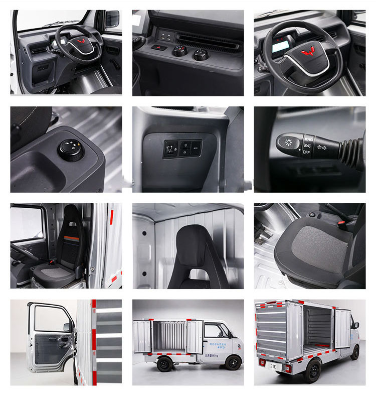 Green and Pink Wuling E10 EV Express Special Electric Car for Delivery of Energy Cars