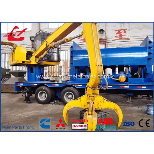Tailer Mobile Scrap Baler Logger Hydraulic Baling Press Automatic Feeding and Discharding