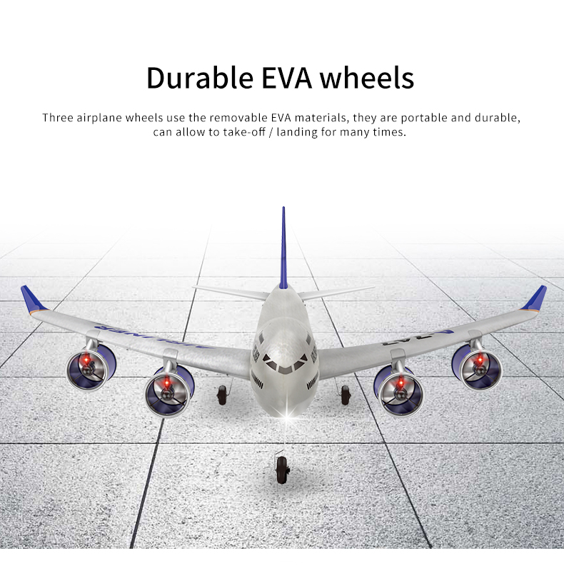 Simulated Remote Controlled Glider 2.4g Fixed Wing Aircraft Ready-to-Go Children's RC Electric Toy Three Passenger Plane