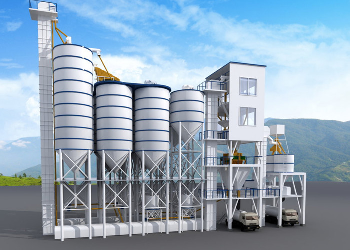 PLC Control Concrete Batching Machine Building Materials Mixing Plant