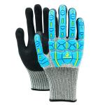 Cut A3 Anti Impact TPR Gloves Coated Nitrile Oil Industrial Work Gloves