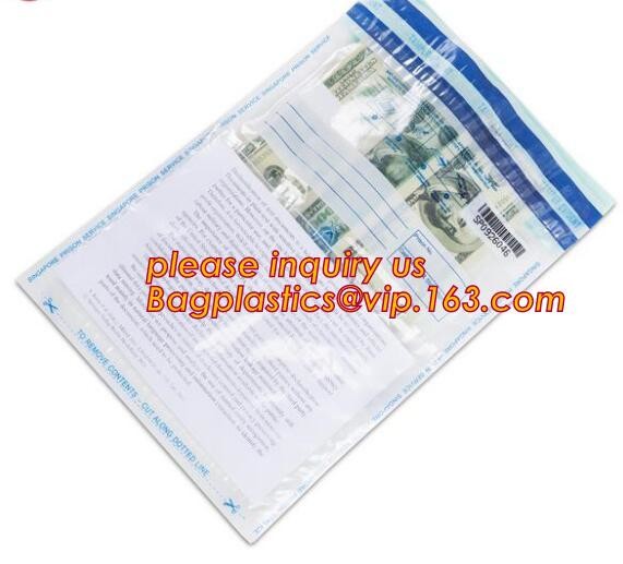 security deposit bags bank deposit bags cash deposit bags, general bank plastic deposit bags supply, Coin and Bank Note