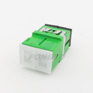 China Metal Shrapnel LC Duplex Adaptor , APC Fiber Optic Adapters 0.20dB wholesale