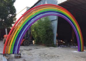 China Large Garden Stainless Steel Sculpture Colorful Metal Rainbow Sculpture wholesale
