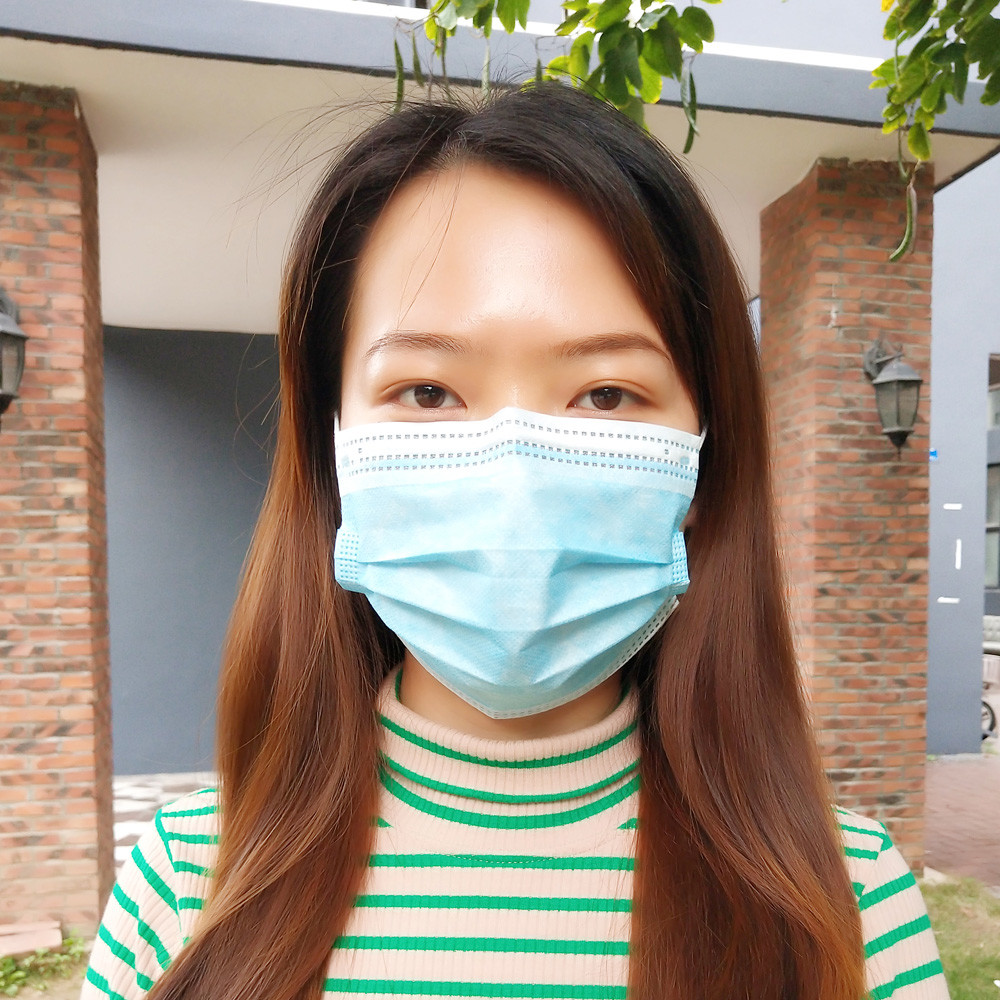 Disposable 3 Layer Protective Earloop Face Masks , 50 PCS Face Mask Disposable for General Use