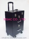Professional Trolley Aluminium Beauty Case With Wheels PVC Lining Waterproof