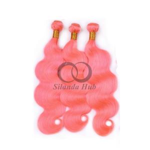 China Pink Body Wave Remy Human Hair Bundles Sew In Weave Bundles Brazilian Bundle Deals wholesale