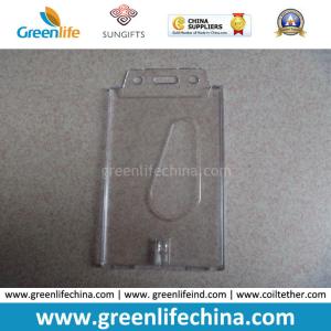 China Clear Vinyl Rigid Vertical ID Badge Pocket Credit Card Holder wholesale