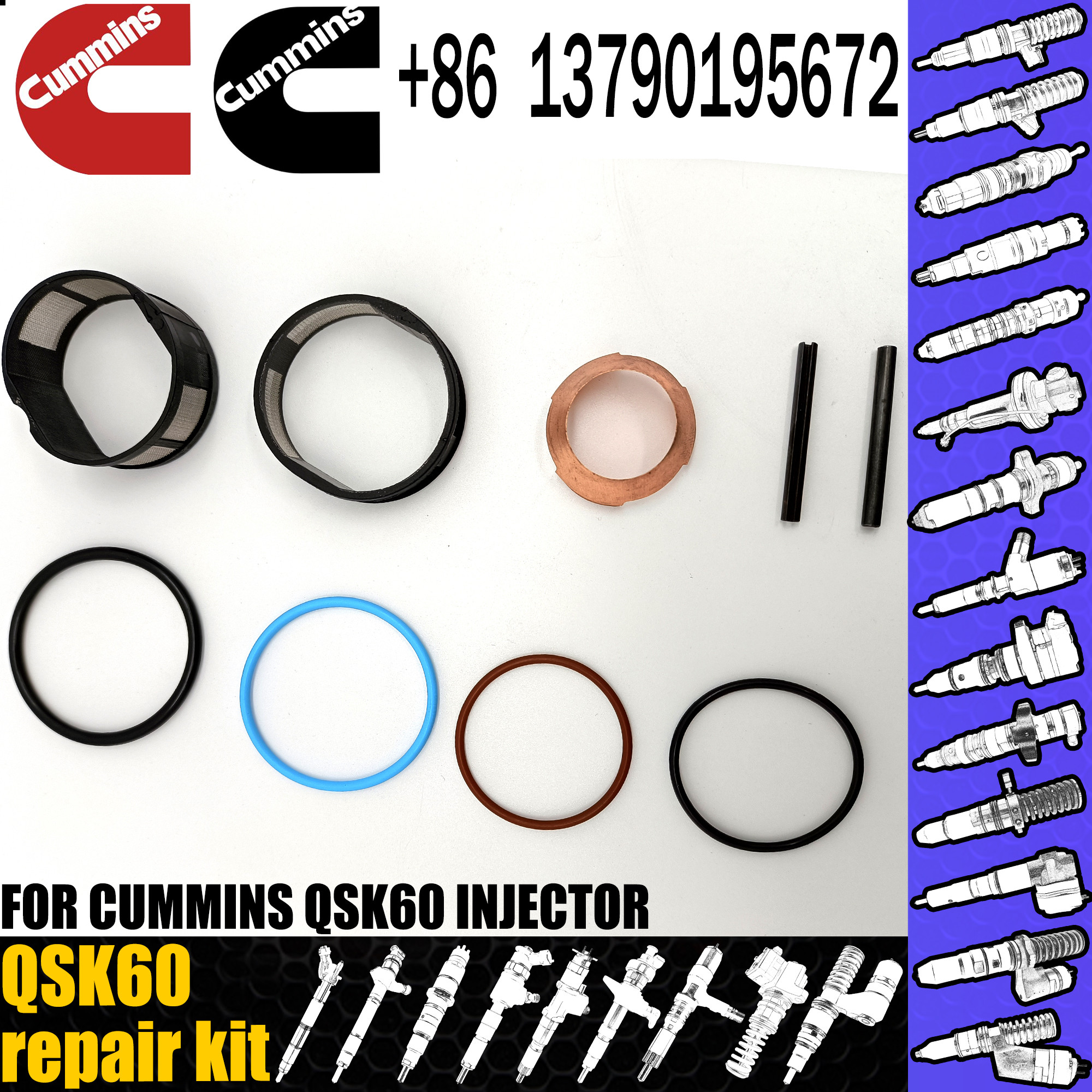 CUMMINS Injector Repair Kit QSK60 High Speed Steel Origional Standard