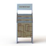 Adjustable Feet Floor Display Rack Double Sided Carpet Rug Door Mats Retail