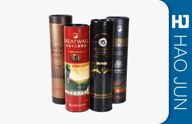 Cardboard Wine Tubes Packaging Gift Box , Wine Glass Packaging Boxes Free Sample