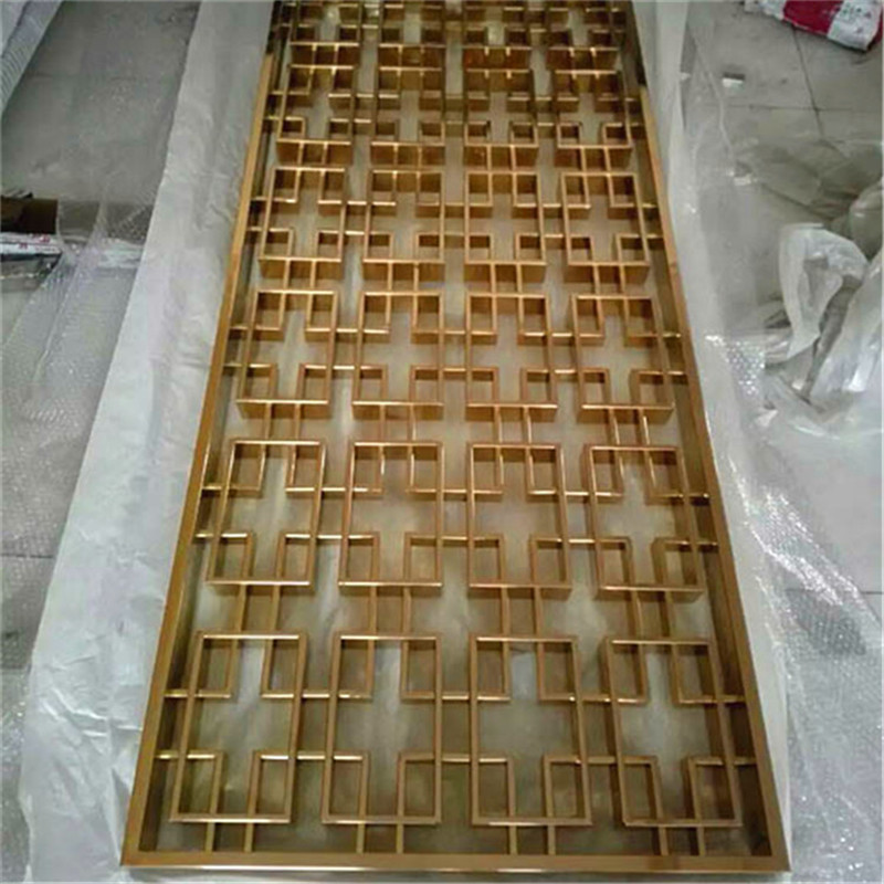 Gold Stainless Steel Carved/ Engraved Mashrabiyia Panels For Sunshades/Louver/Window Screen