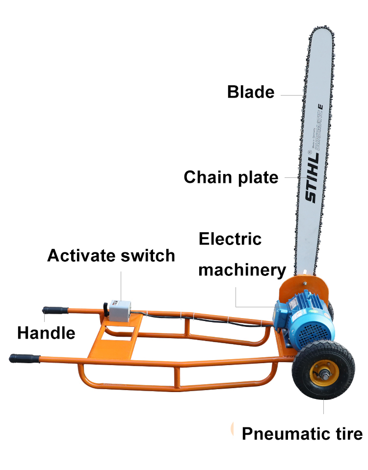 Professional Wood Cutter Machine Tree Slasher Customized Electric