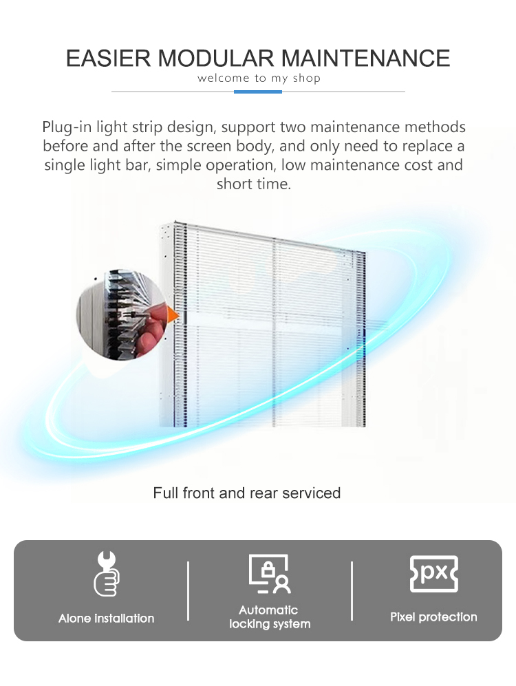 Full Color Glass LED Display With 800cd High Brightness And 100000 Hours Lifespan
